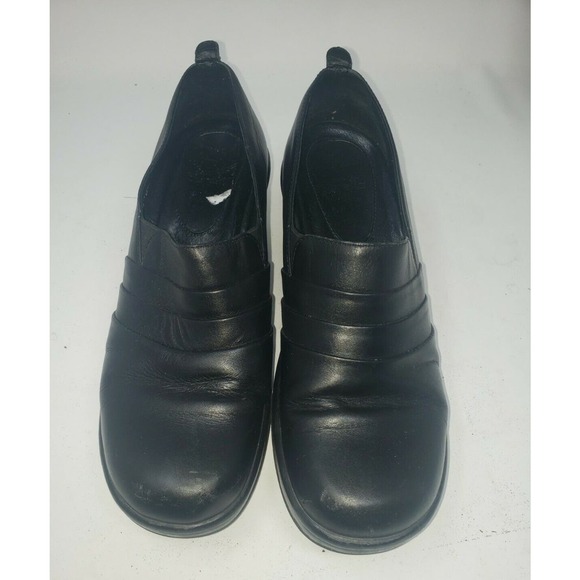 Dansko Clogs Women Size 7.5 8 38 Black Aubrey Leather Pleated‎ Leather - Picture 2 of 8